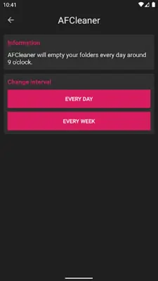 Auto Folder Cleaner android App screenshot 0